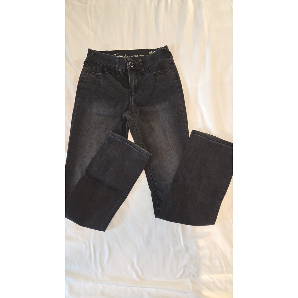 Natural Reflections Ab Slimmer Techno Stretch Women's Jeans Black Sz 4
